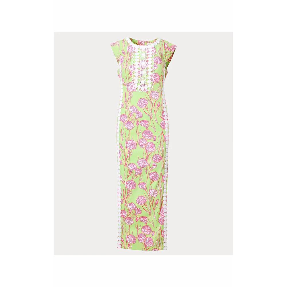 NEW LILLY PULITZER rosalena stretch maxi shift dress in pistachio macaron alina - Picture 7 of 7